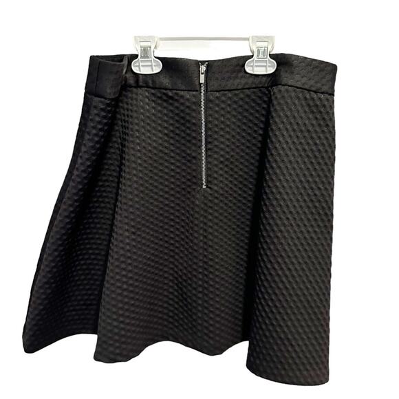 Banana Republic Skirt 10 Petite Black Skater BR Textured Flare A-line Mini Short - Picture 2 of 14